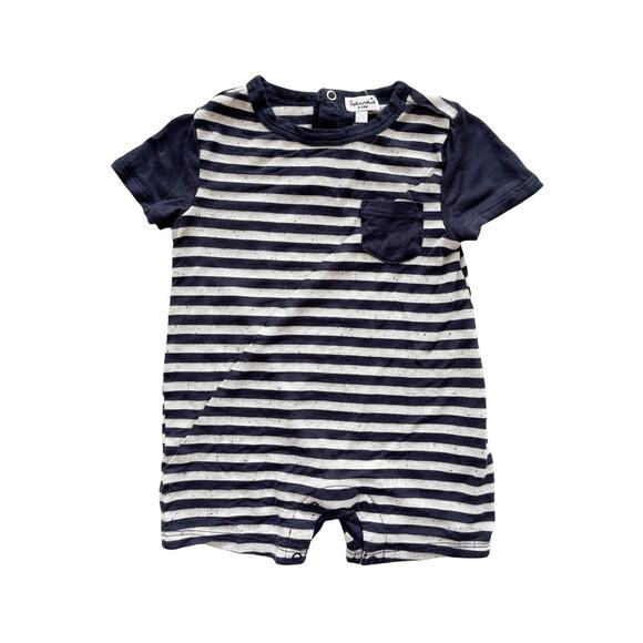 Splendid Striped Pocket Romper Size 6-12m - Picture 1 of 3